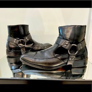 Kenneth Cole Reaction Convertible Mens dress motorcycle leather boot fits 10.5